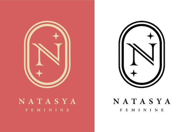 Il logo della lettera n, è adatto per il simbolo iniziale dell'azienda.