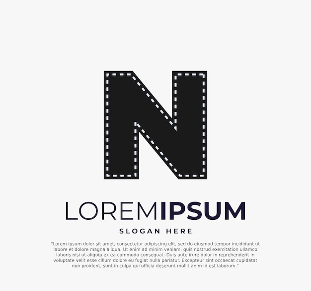 Letter N-logo voor stripfilm vectorillustratie en witte achtergrond