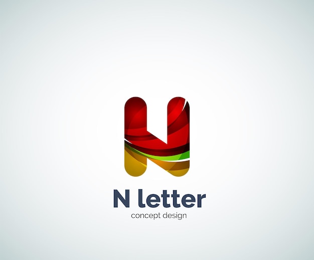 Vettore logo della lettera n.