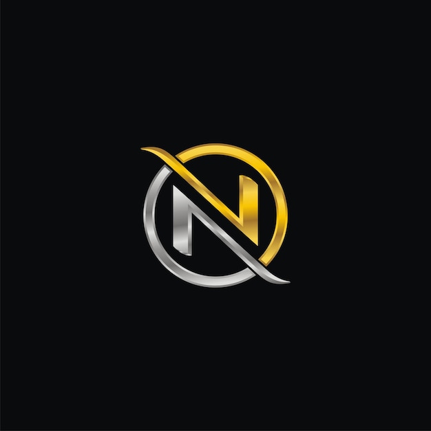 Letter n luxury logo