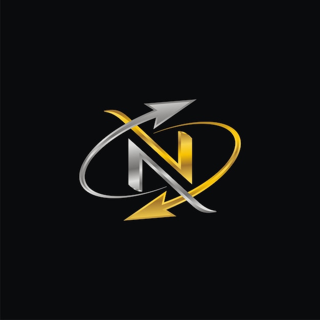 Letter n luxury logo