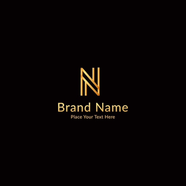 Letter n modern luxury logo design