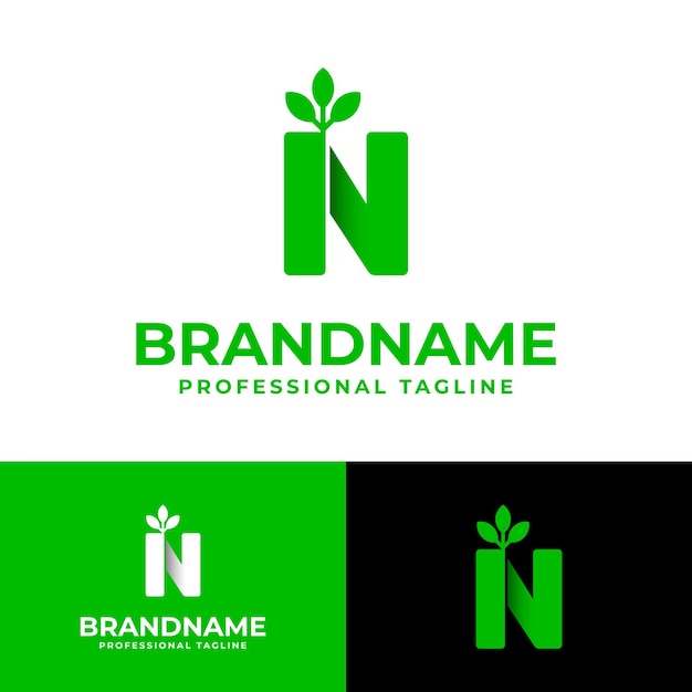 Letter N Nature Logo suitable for any business related to Nature with N initial