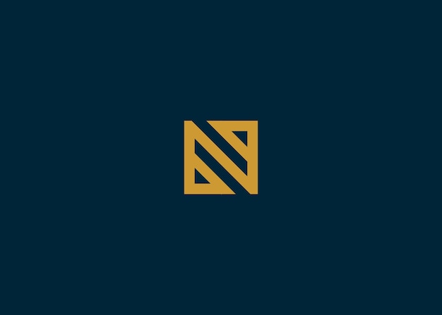 文字 n の正方形のロゴ デザイン ベクトル イラスト テンプレート