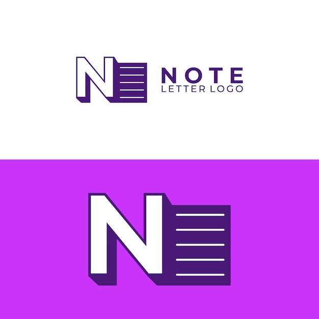 Letter N and Text combine 3D logo