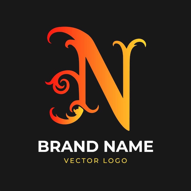 Vector letter n vector logo letter n brand logo