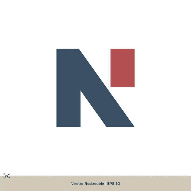 Буква N векторный логотип шаблон иллюстрации дизайн вектор EPS 10