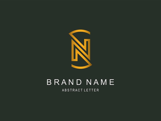 Letter NS or SN logo template vector