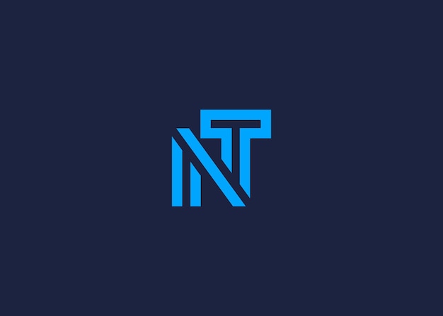 글자 nt 또는 tn 로고 아이콘 디자인 터 디자인 템플릿 영감