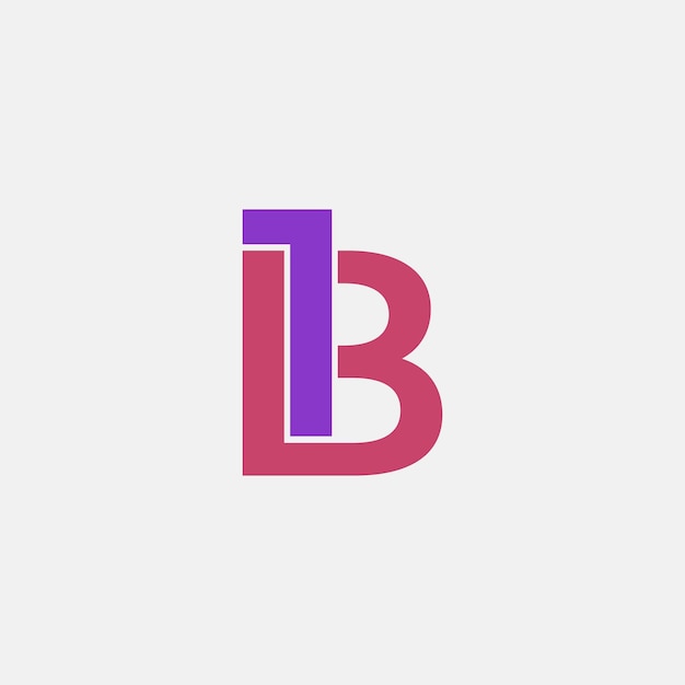 Vettore lettera numero 1b logo iniziale monogramma tipografia
