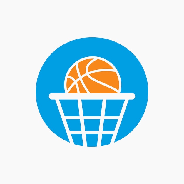 Letter o basketball logo concept basket ball logotype symbol vector template