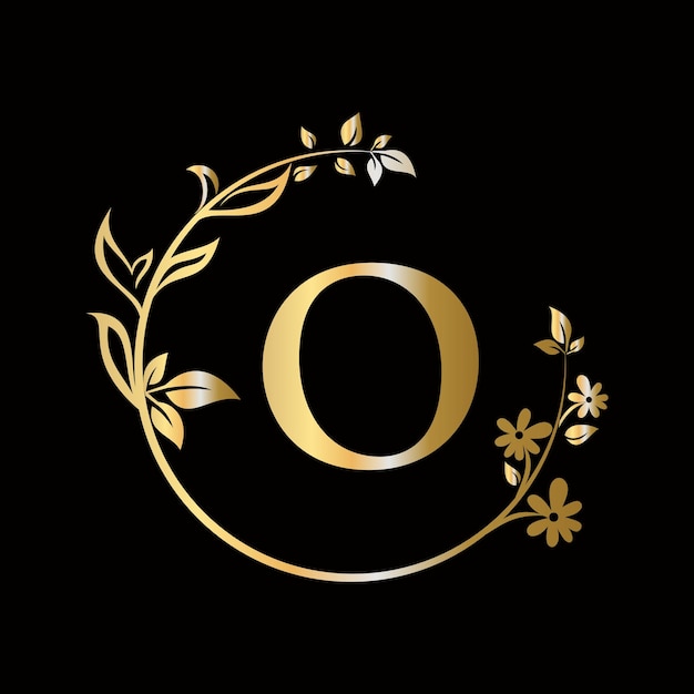 Vector letter o beauty flower logo with creative concept for company business decorative flower beauty spa premium vector template