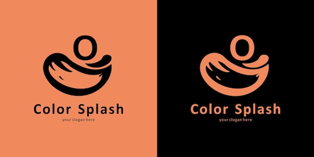 Vector letter o color splash logo design