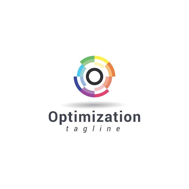 Letter O colorful optimization logo