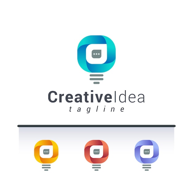 Vettore logo dell'idea creativa della lettera o