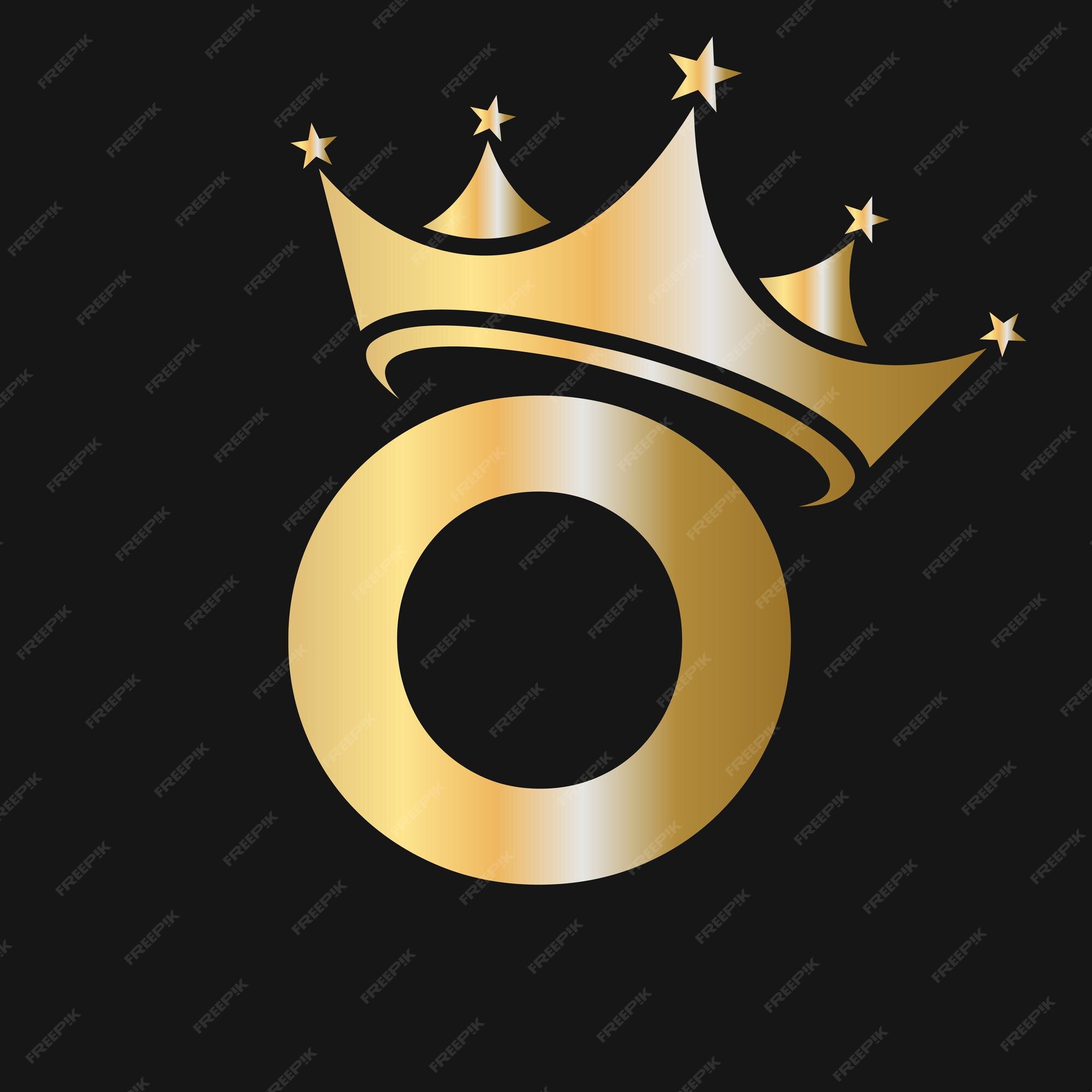 Premium Vector | Letter o crown logo crown logo on letter o ...