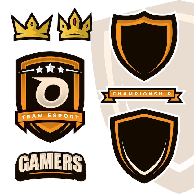 Vector letter o esports gamers logo template creator for gaming esport logo design element