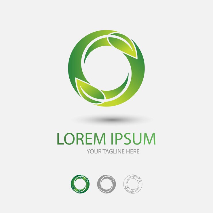 Letter o green care leafy logo