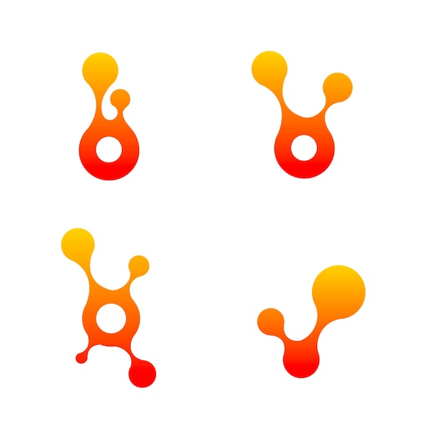 Letter O logo in the form of spores