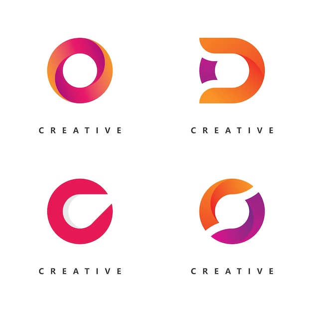 Letter O logo vector sjabloon Creatief O Letter eerste logo-ontwerp