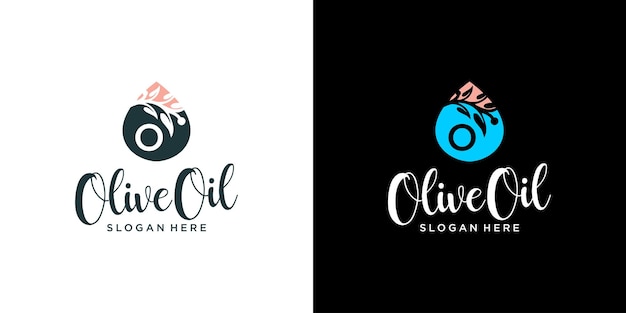 Letter o Olijfolie logo-ontwerp