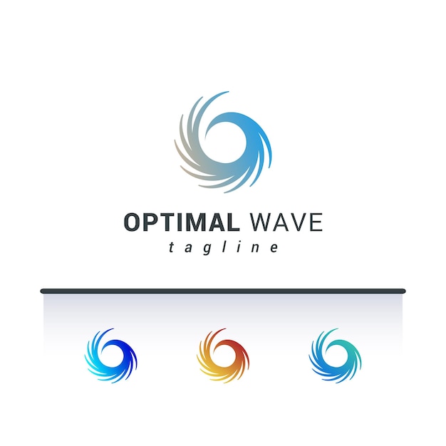 Letter O optimal wave logo