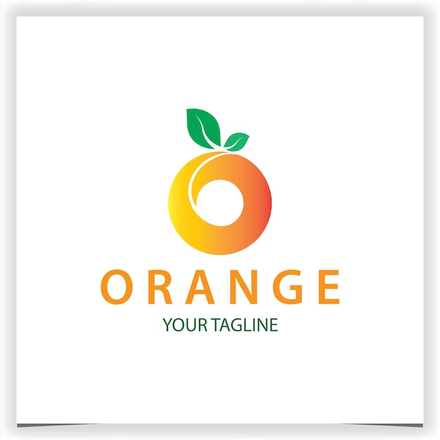 文字 o オレンジのロゴ プレミアム エレガントなテンプレート ベクトル eps 10