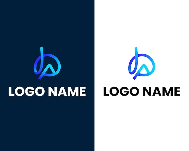 letter o and p modern logo design template