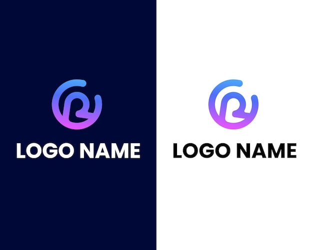 letter o and r modern logo design template