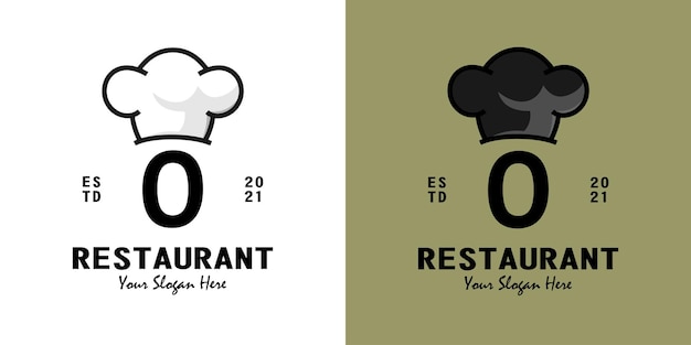 Letter o restaurant logo ontwerp