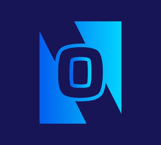 Letter O tech logo design