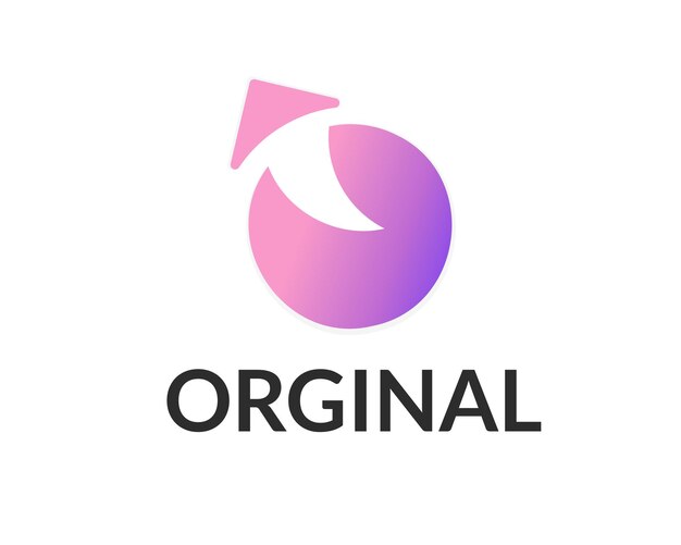 화살표 로고 디자인이 있는 편지 o