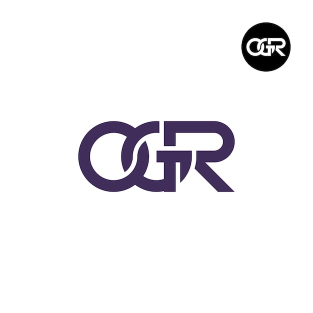 Vettore lettera ogr monogramma logo design