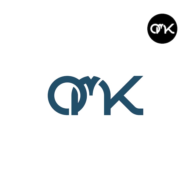 Design del logo della lettera omk monogram