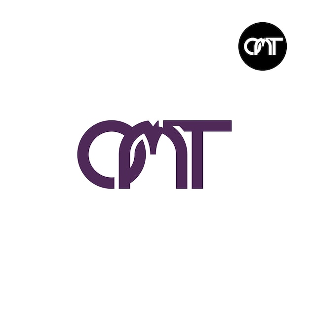 Design del logo della lettera monogramma omt