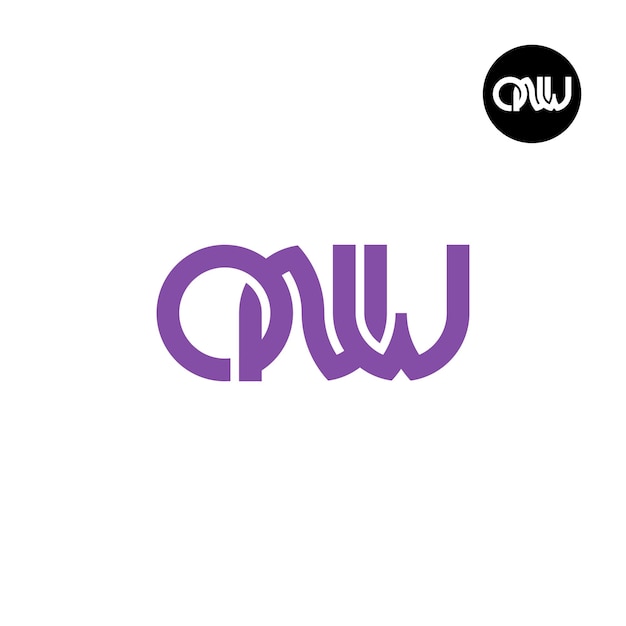 Vector letter onw monogram logo design