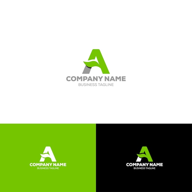 Letter a organic logo template