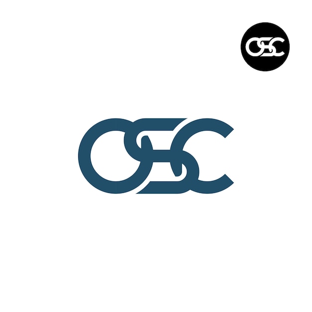 Vettore design del logo della lettera monogramma osc