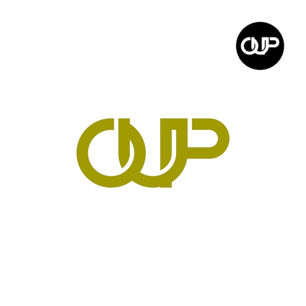 Vector letter oup monogram logo design