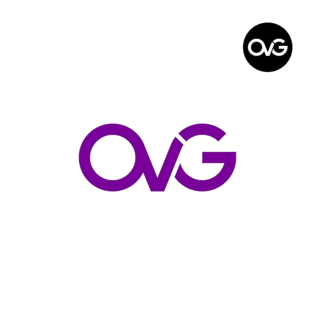 Дизайн логотипа с буквой OVG Monogram