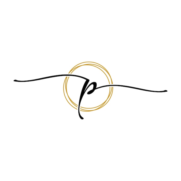 Vector letter p beauty initial logo template