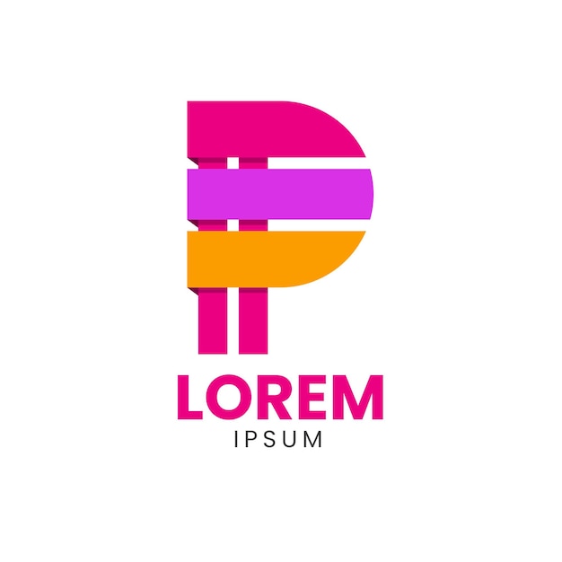Letter P creatief logo-ontwerp