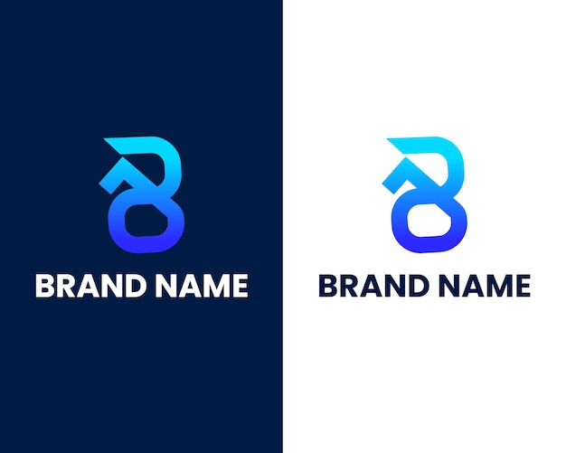 Letter p en b modern logo ontwerpsjabloon