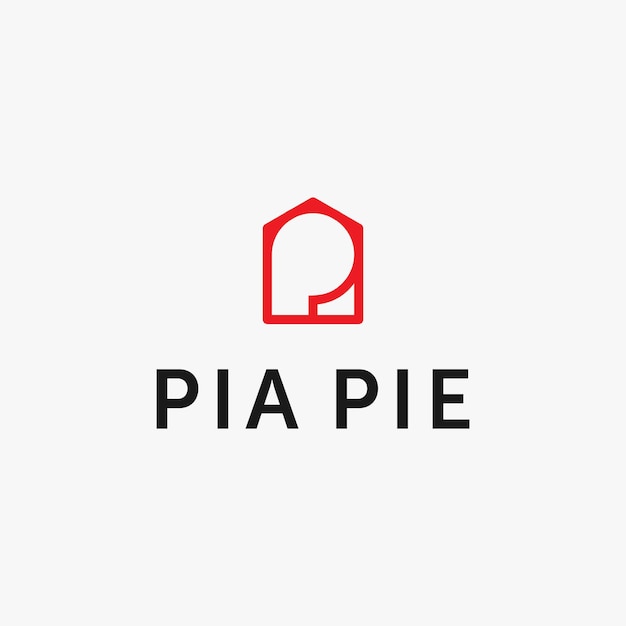 P文字と家のロゴのデザイン