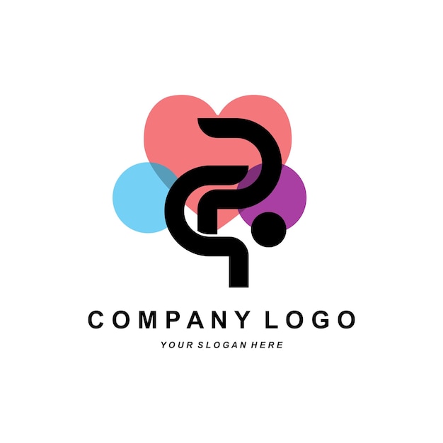 Letter P logo corporate brand design vector font illustration