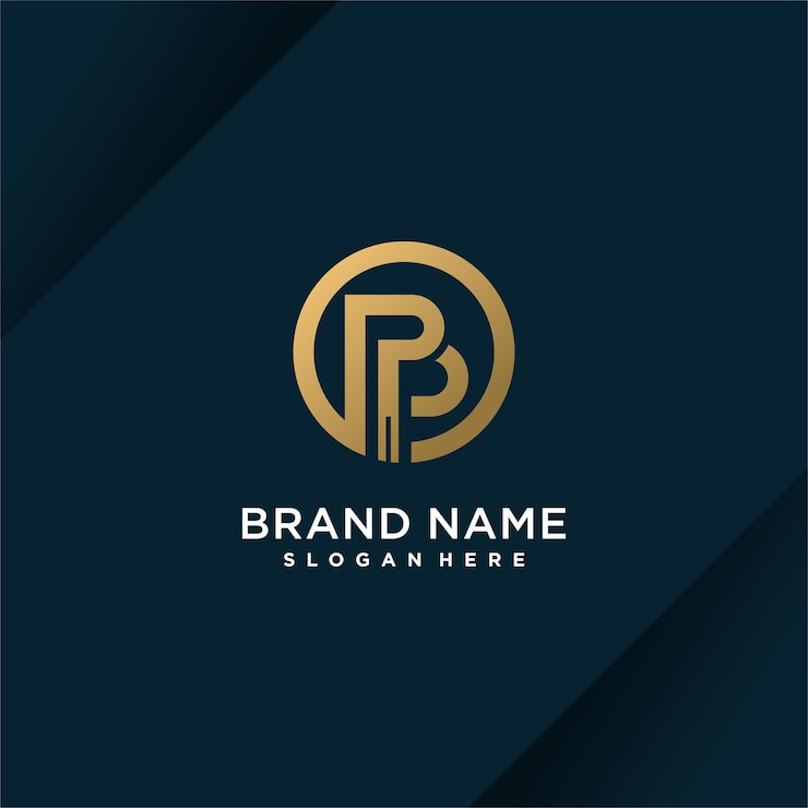 वेक्टर letter p logo design vector with modern creative style concept