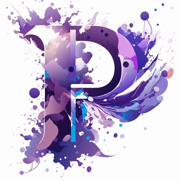 Vector letter p logo design