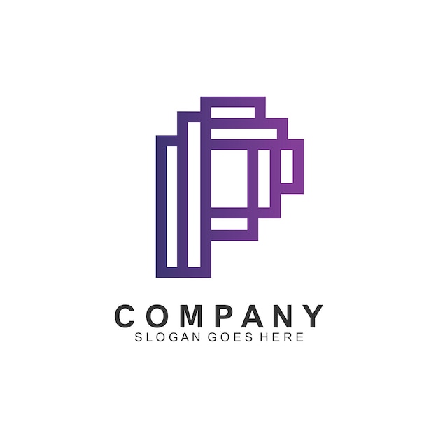 Letter p logo design