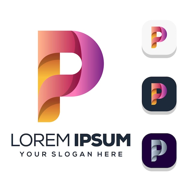 Letter p logo design