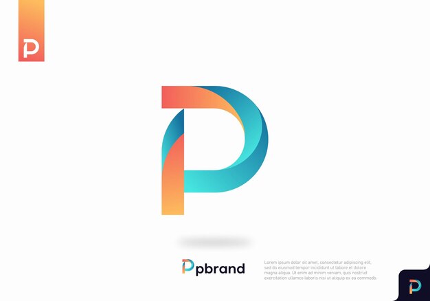 Letter p logo icon design template elements